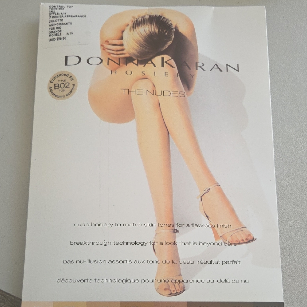 Donna Karan Nude Tone Sheer Hosiery Panty Hose Color B02 Tall